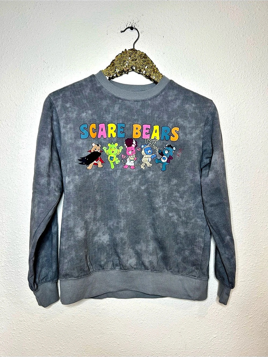 Care Bears Tops - Care Bears Universal Monsters SCARE BEARS Graphic Sweatshirt in Gray Womens Sm